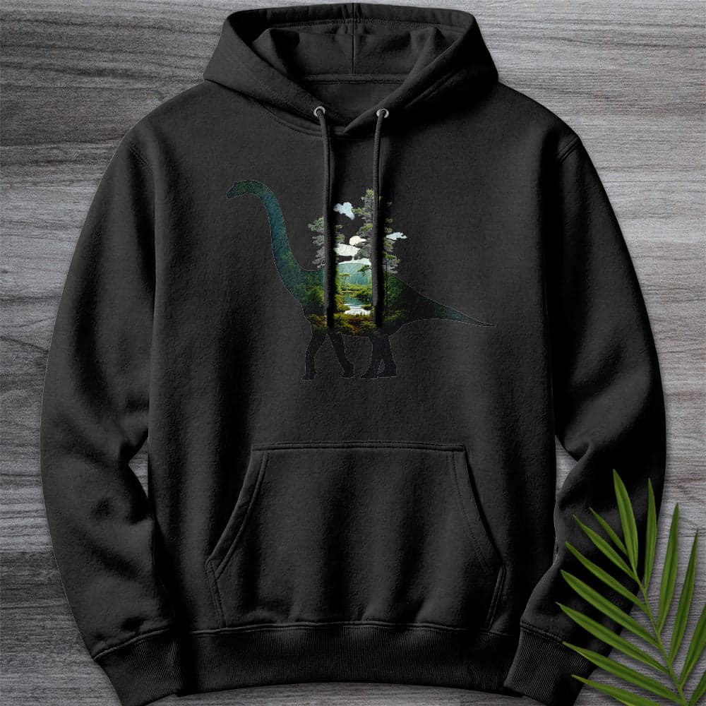 Hoodie XS / Black Brachiosaurus Environment Silhouette Premium Hoodie