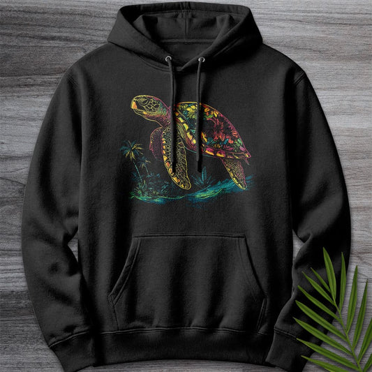 Hoodie XS / Black Colorful Island Turtle Premium Hoodie
