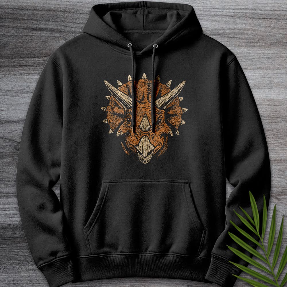 Hoodie XS / Black Cretaceous Triceratops Charge Premium Hoodie