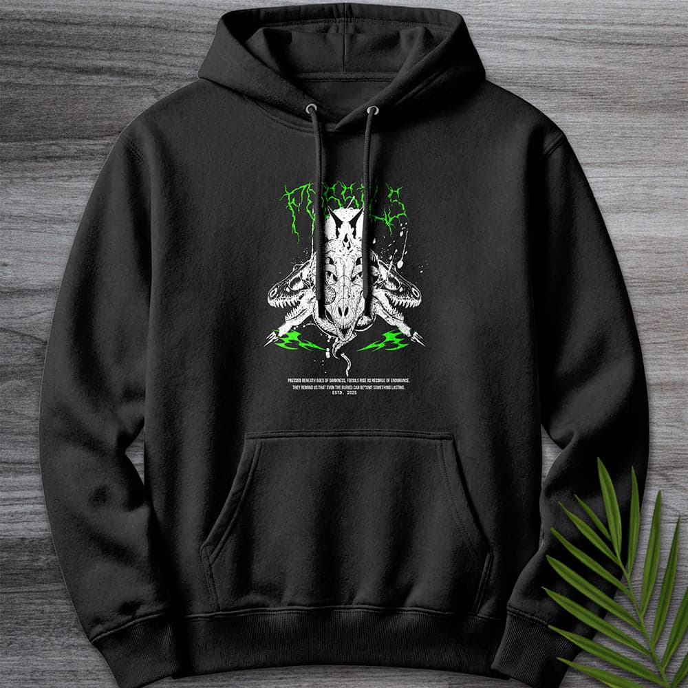Hoodie XS / Black Deep Metal Fossils Premium Hoodie