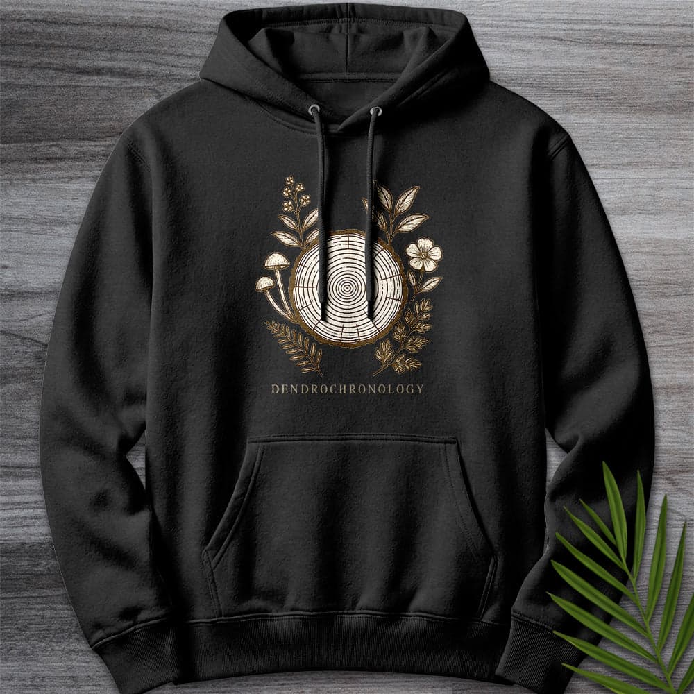 Hoodie XS / Black Dendrochronology Tree Ring Premium Hoodie