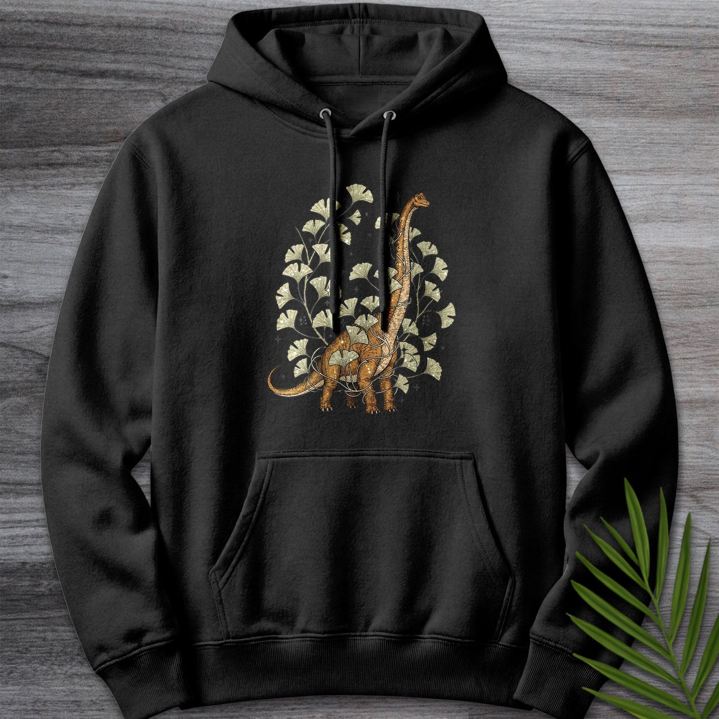Hoodie XS / Black Ginko Wrapped Brachiosaurus Premium Hoodie