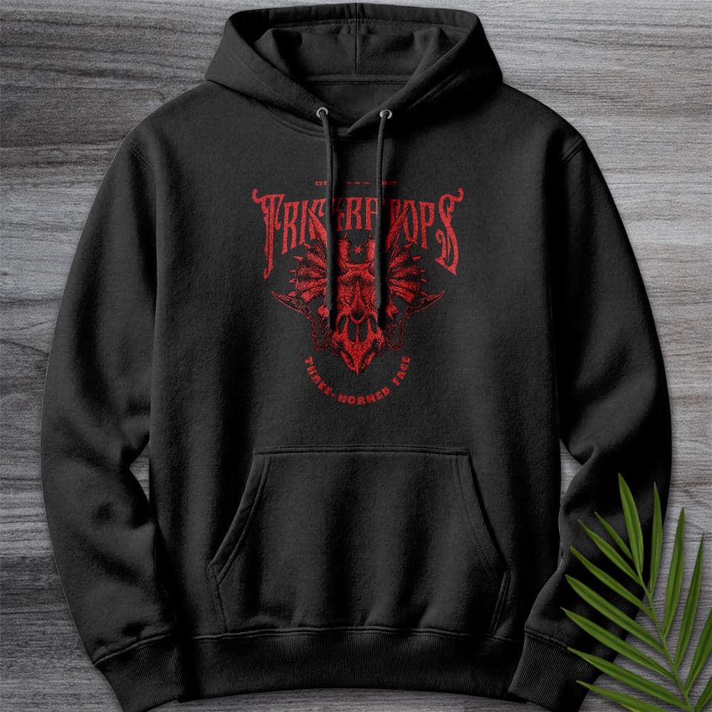 Hoodie XS / Black Gothic Three-Horned Face Premium Hoodie