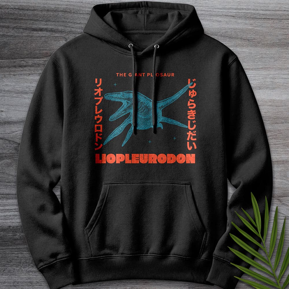Hoodie XS / Black Liopluerodon Japanese Vintage Premium Hoodie