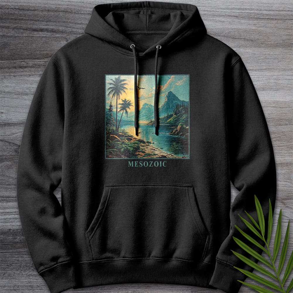Hoodie XS / Black Mesozoic Environment Graphic Premium Hoodie