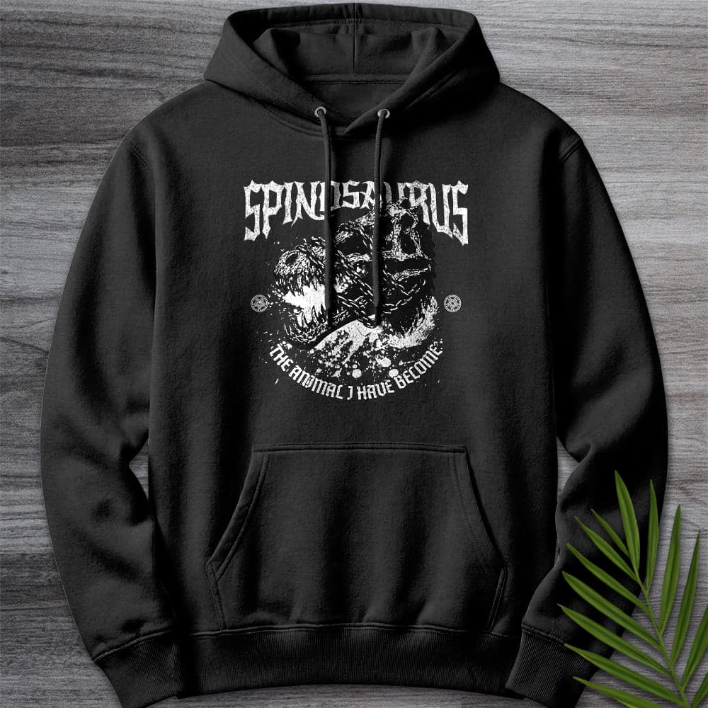Hoodie XS / Black Metal Spinosaurus & Chains Premium Hoodie