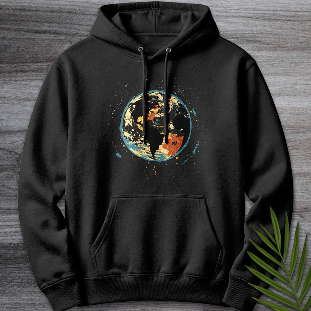 Hoodie XS / Black Painted Earth Graphic Premium Hoodie
