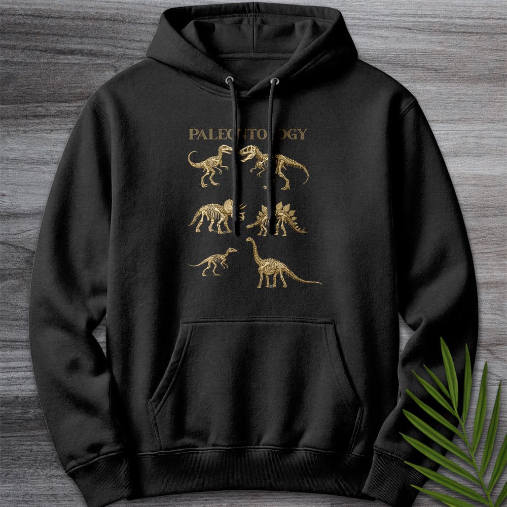 Hoodie XS / Black Paleontology Vintage Fossils Premium Hoodie