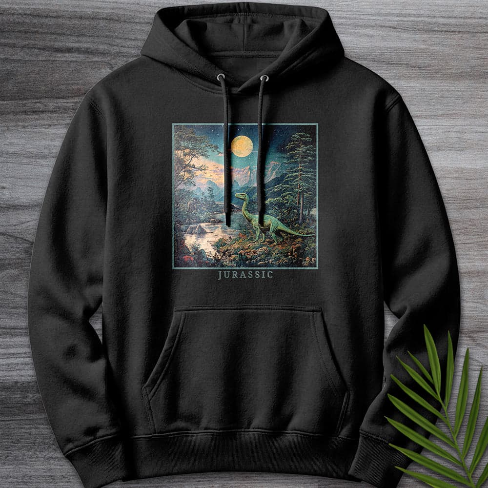 Hoodie XS / Black Prehistoric "Jurassic" Dinosaur Aesthetic Premium Hoodie