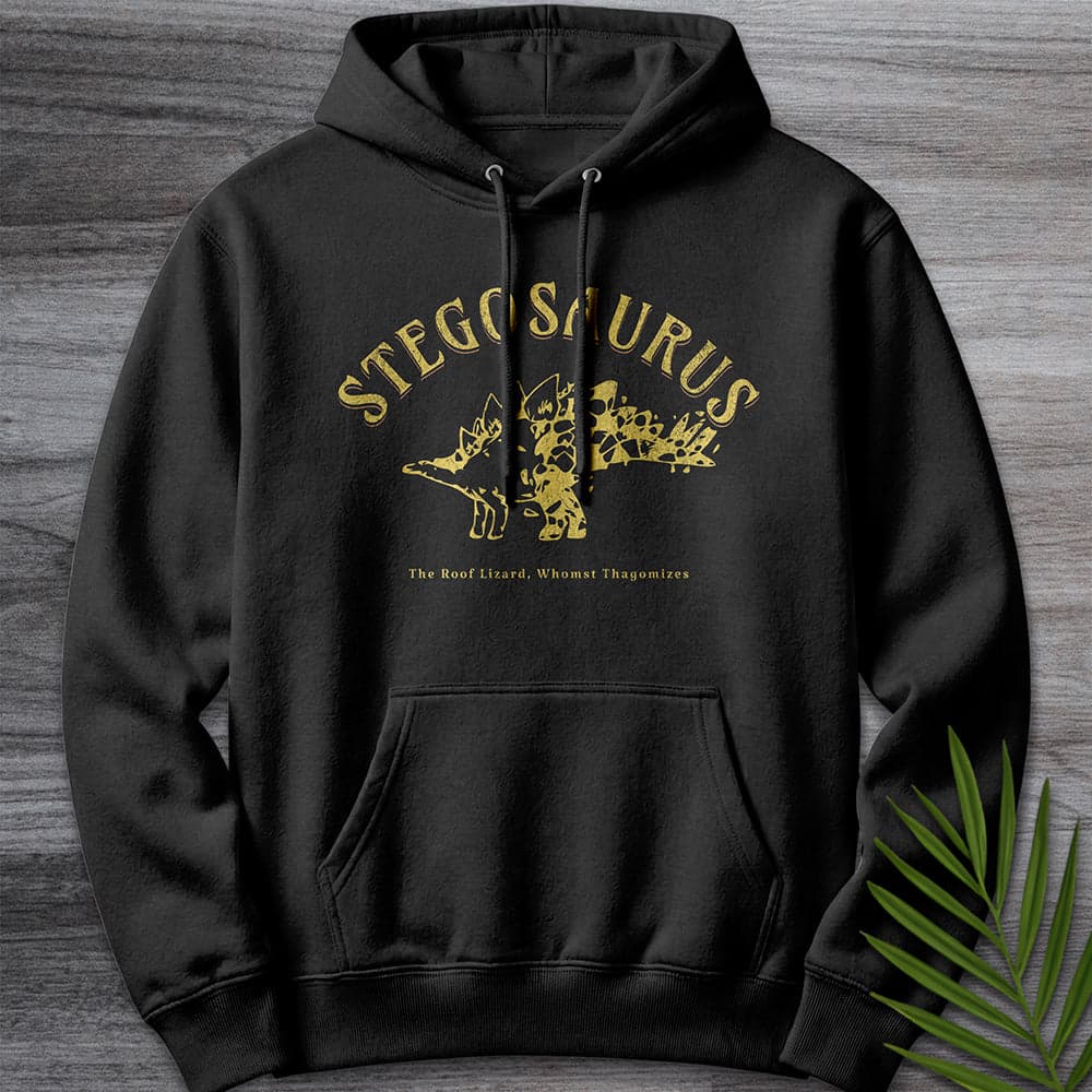 Hoodie XS / Black Stegosaurus Whomst Thagomizes Premium Hoodie