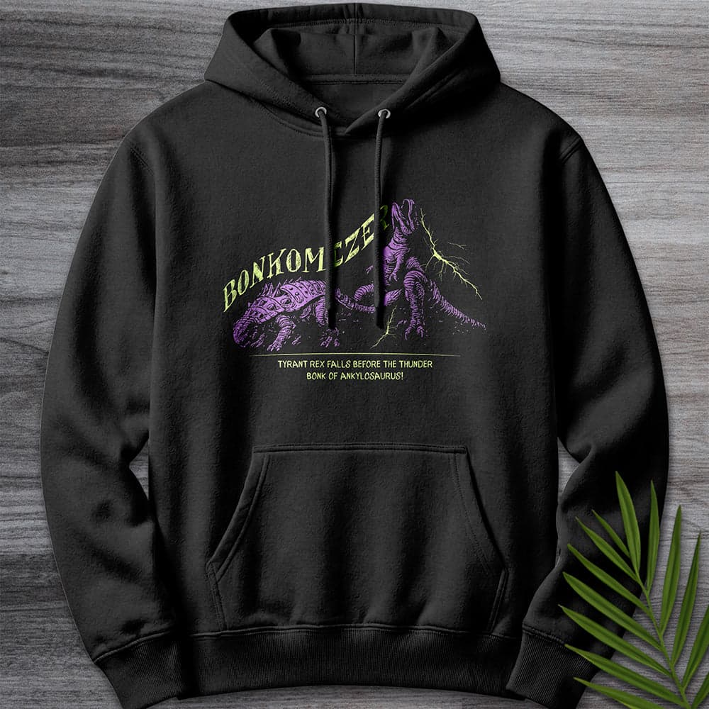 Hoodie XS / Black Thunder Bonkomizer Ankylosaurus vs T.Rex Premium Hoodie