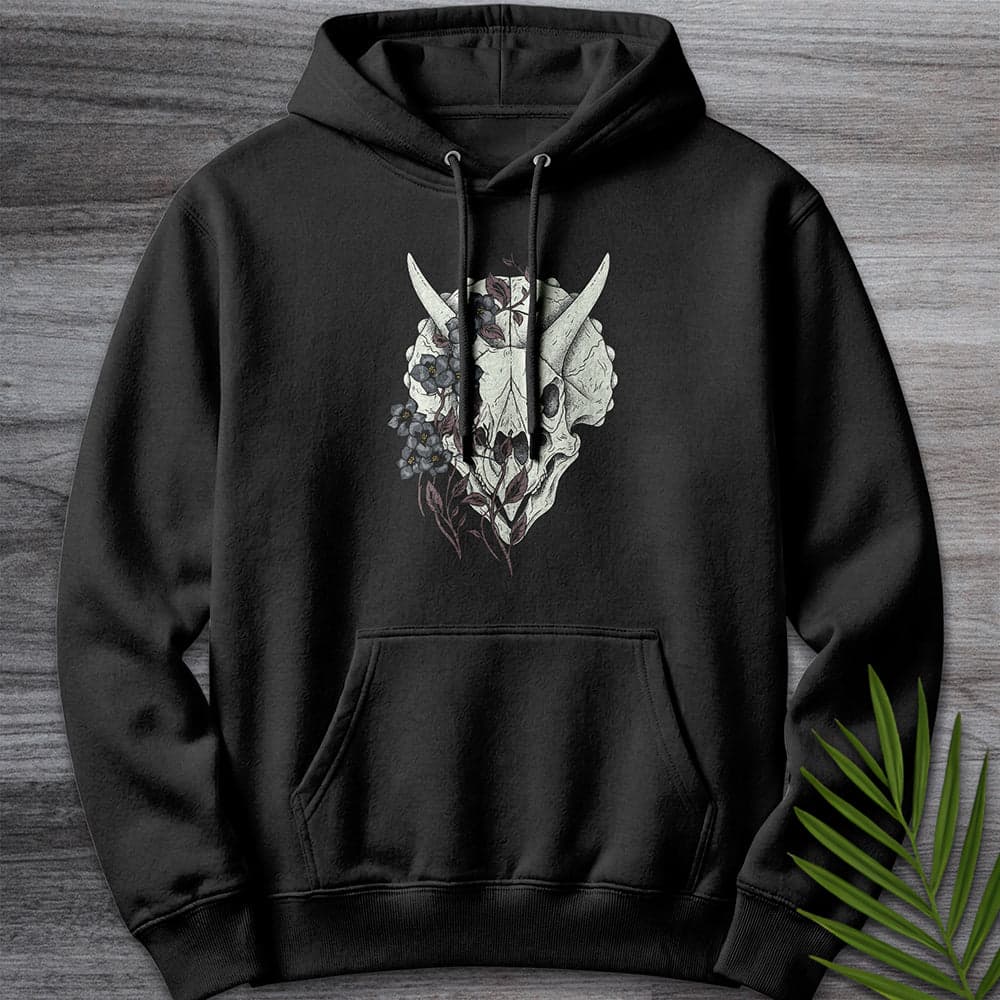 Hoodie XS / Black Triceratops Botanical Relic Premium Hoodie