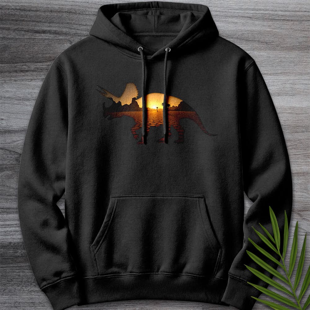 Hoodie XS / Black Triceratops Environment Silhouette Premium Hoodie