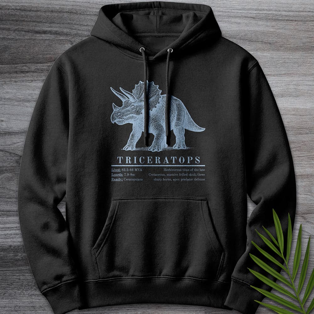 Hoodie XS / Black Triceratops Herbivorous Titan Premium Hoodie