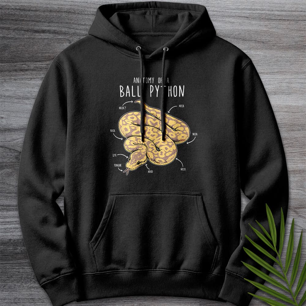 Hoodie XS / Black Vintage Banana Ball Python Anatomy Premium Hoodie