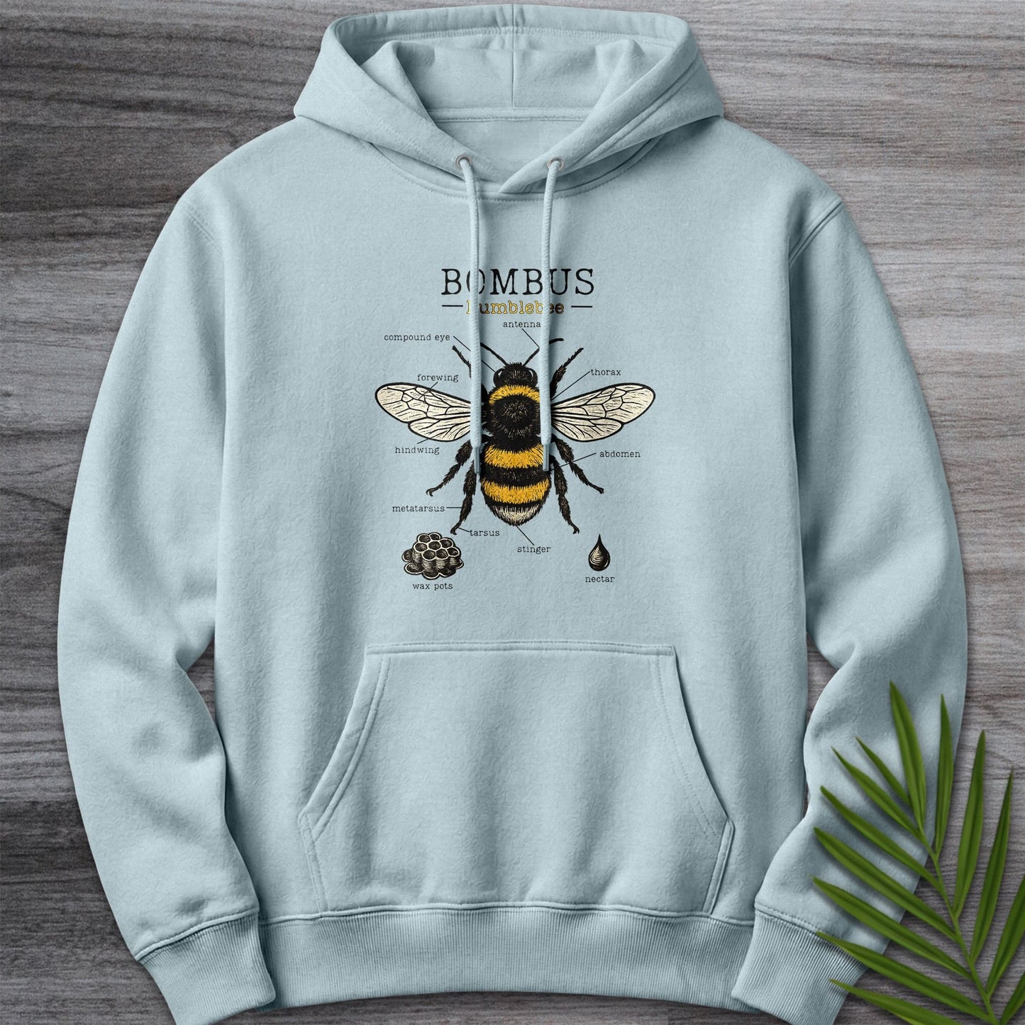 Hoodie XS / Blue Mist Bombus Bumblebee Anatomy Premium Hoodie