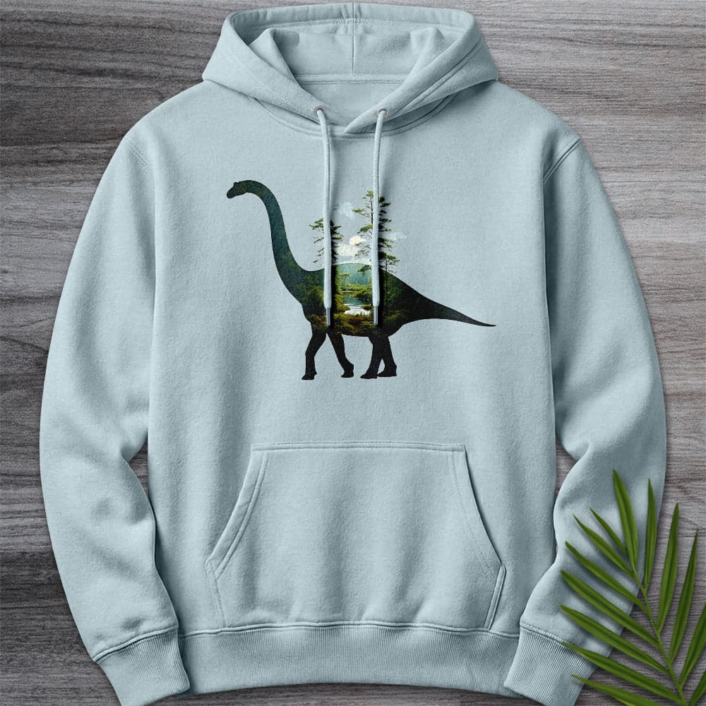Hoodie XS / Blue Mist Brachiosaurus Environment Silhouette Premium Hoodie