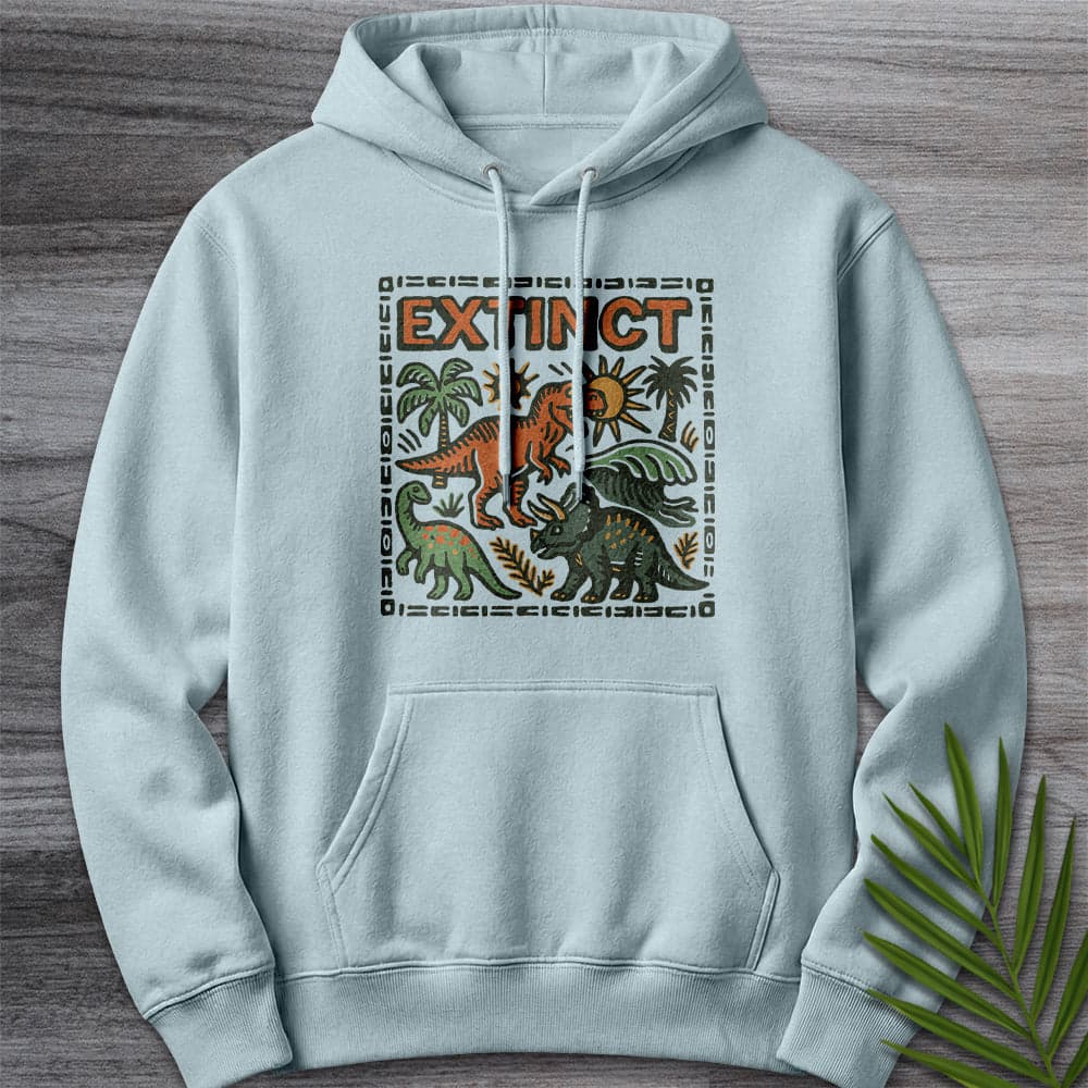 Hoodie XS / Blue Mist Cretaceous Extinct Nature Premium Hoodie