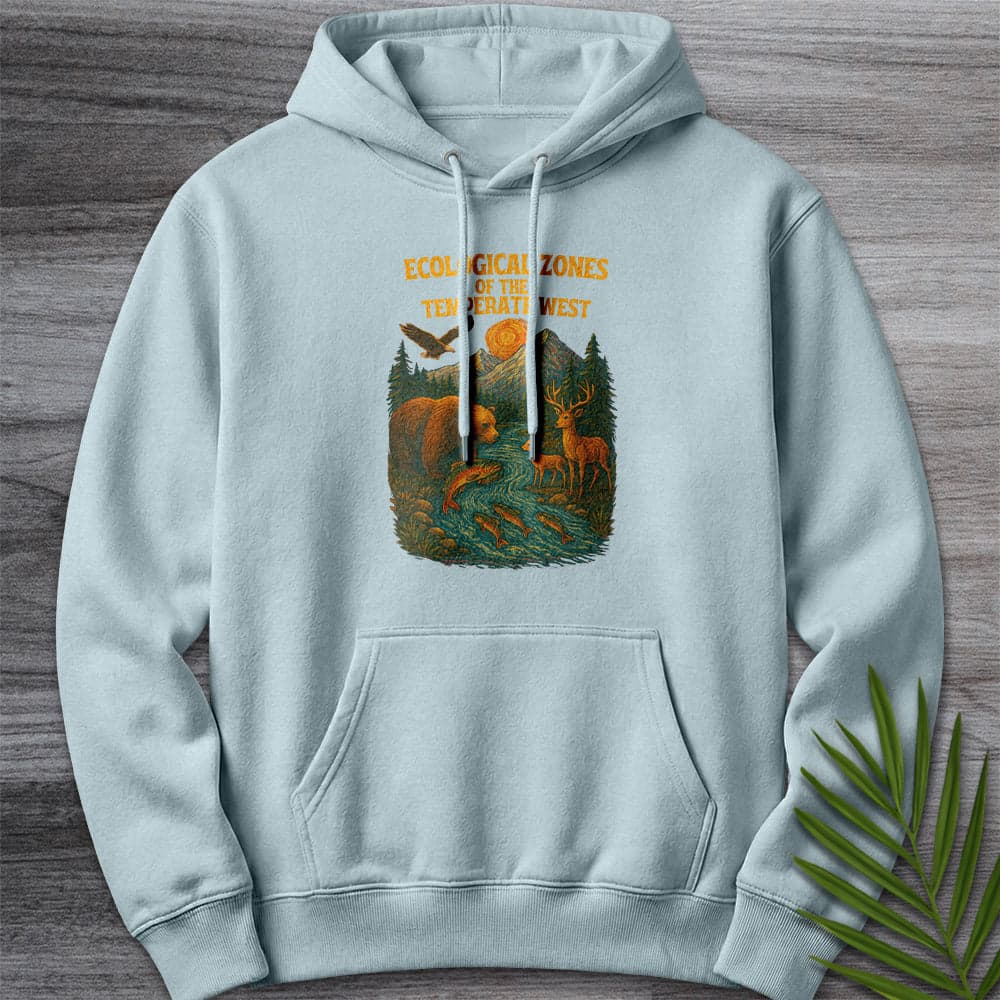 Hoodie XS / Blue Mist Ecological Zones of The West Premium Hoodie