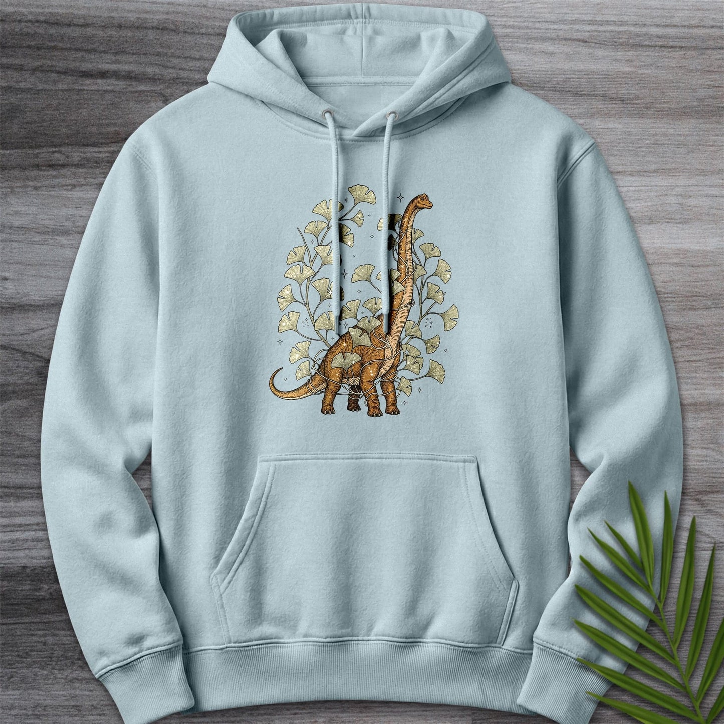 Hoodie XS / Blue Mist Ginko Wrapped Brachiosaurus Premium Hoodie