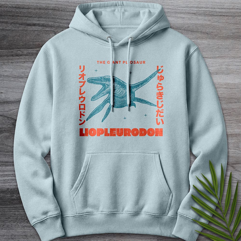 Hoodie XS / Blue Mist Liopluerodon Japanese Vintage Premium Hoodie