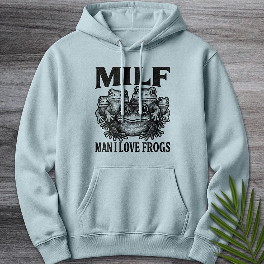 Hoodie XS / Blue Mist Man I Love Frogs Premium Hoodie