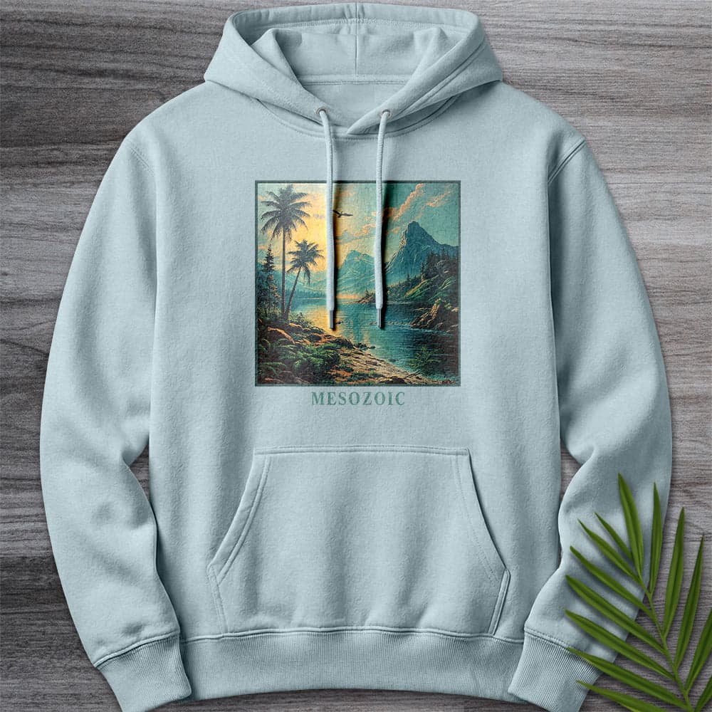 Hoodie XS / Blue Mist Mesozoic Environment Graphic Premium Hoodie
