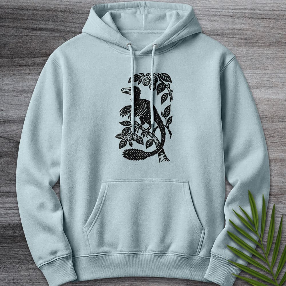 Hoodie XS / Blue Mist Microraptor Among Leaves Premium Hoodie