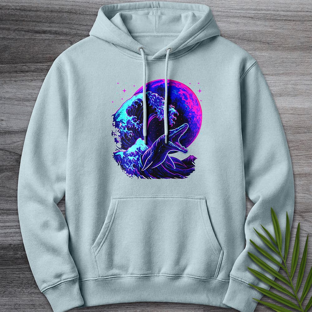 Hoodie XS / Blue Mist Mosasaur Cybermoon Wave Premium Hoodie