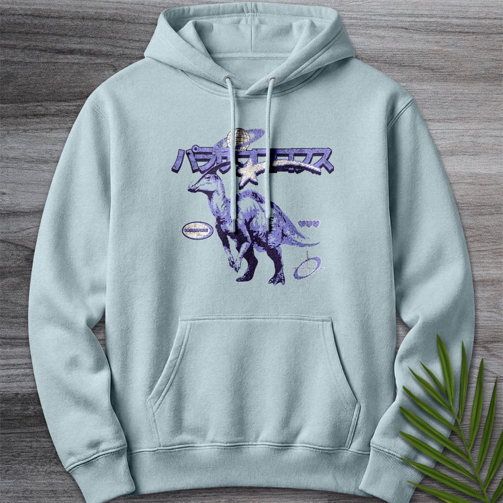 Hoodie XS / Blue Mist Old Vintage Japanese Parasaurolophus Premium Hoodie