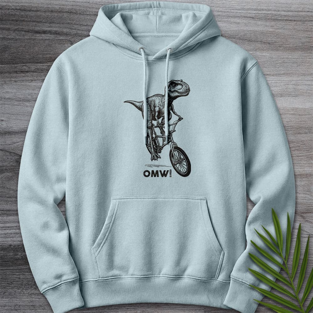 Hoodie XS / Blue Mist Omw! Dino on Wheels Premium Hoodie