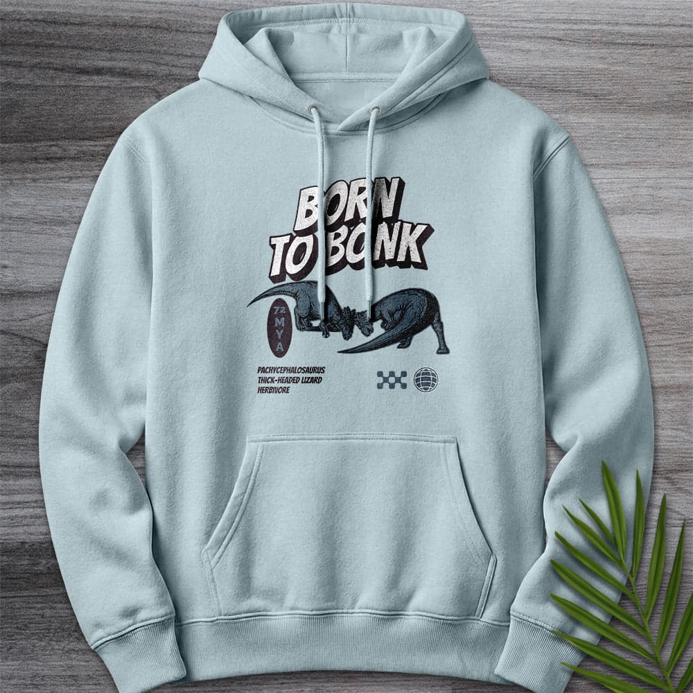 Hoodie XS / Blue Mist Pachycephalosaurus Born to Bonk Premium Hoodie