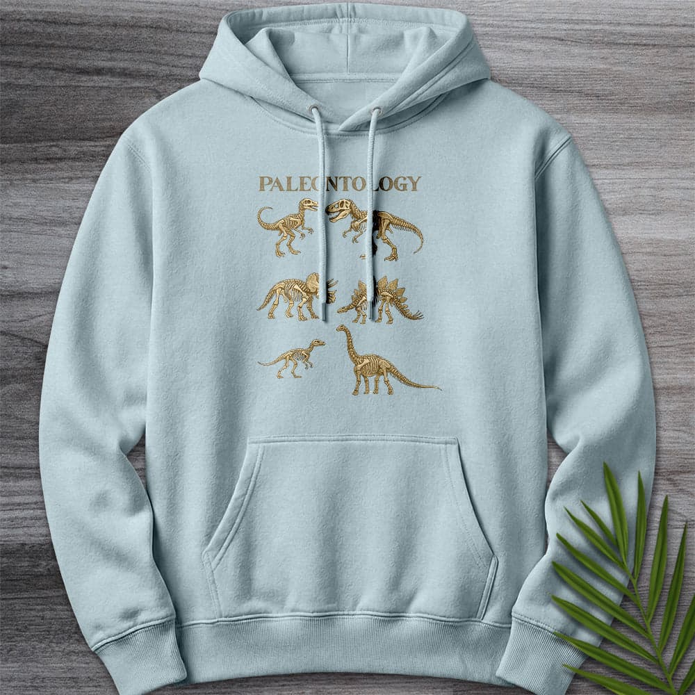 Hoodie XS / Blue Mist Paleontology Vintage Fossils Premium Hoodie