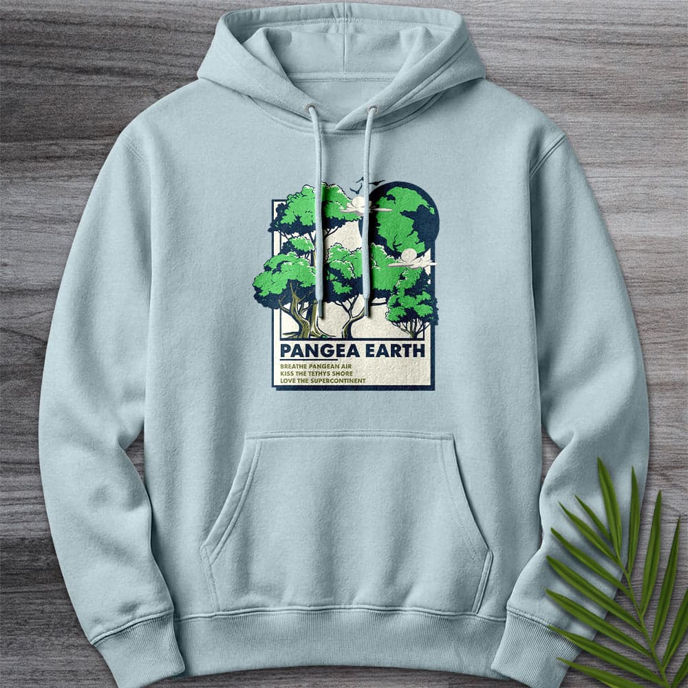 Hoodie XS / Blue Mist Pangea Earth Illustration Premium Hoodie