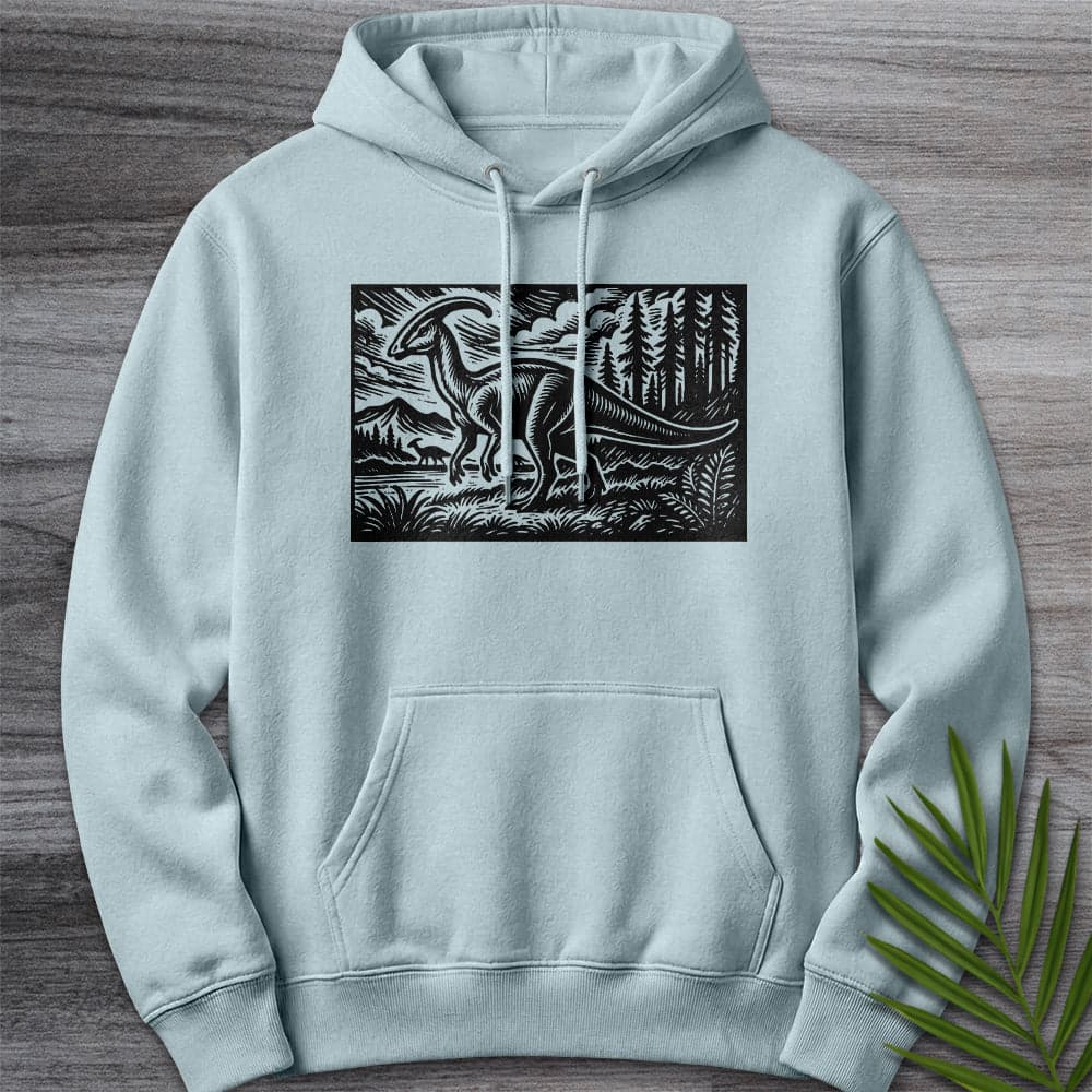 Hoodie XS / Blue Mist Parasaurolophus Forest Wanderer Premium Hoodie