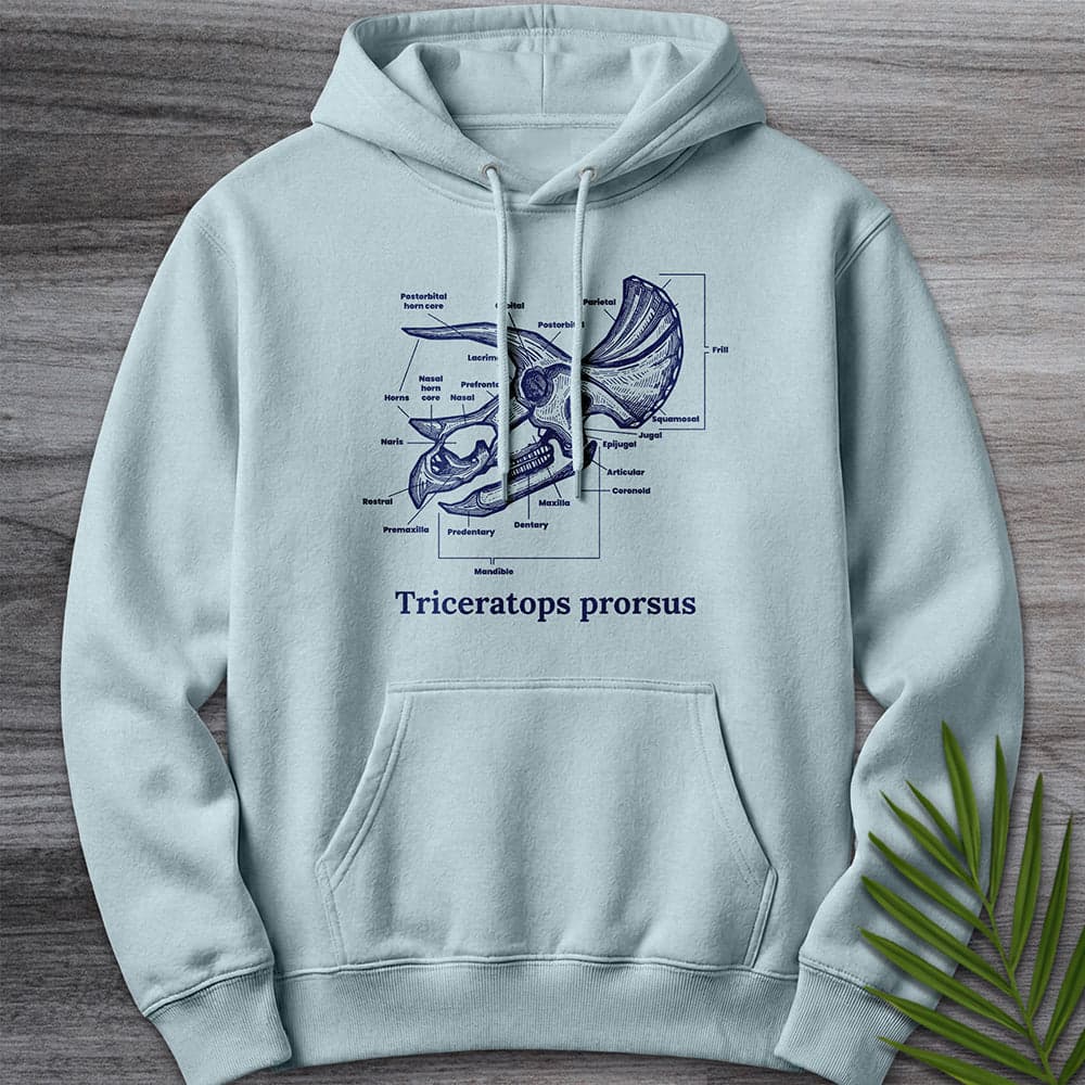 Hoodie XS / Blue Mist The Head of Triceratops Premium Hoodie