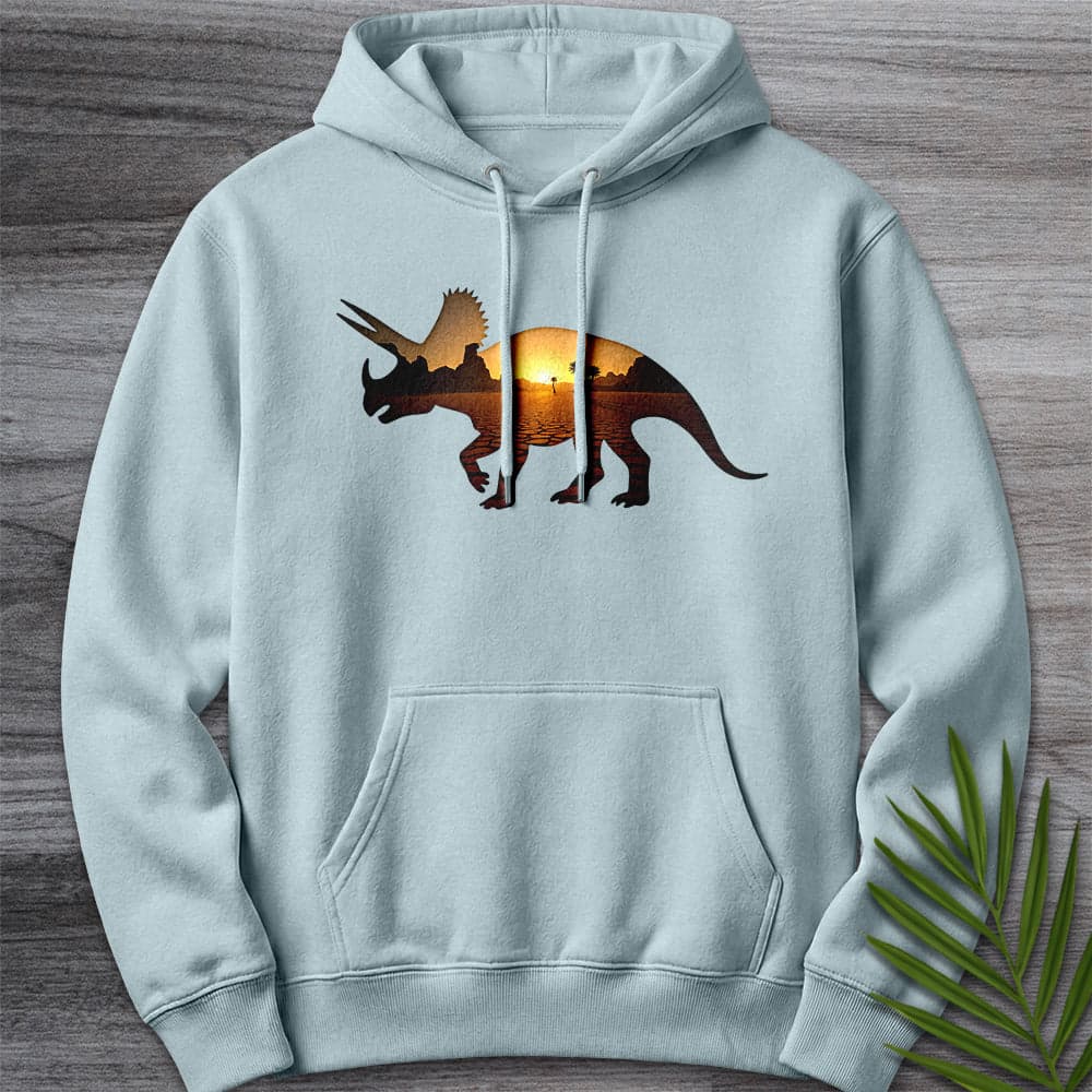 Hoodie XS / Blue Mist Triceratops Environment Silhouette Premium Hoodie
