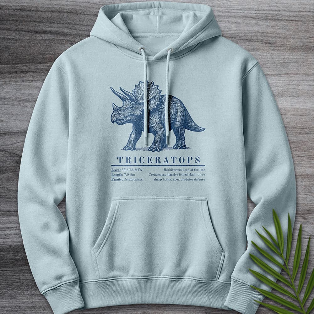 Hoodie XS / Blue Mist Triceratops Herbivorous Titan Premium Hoodie