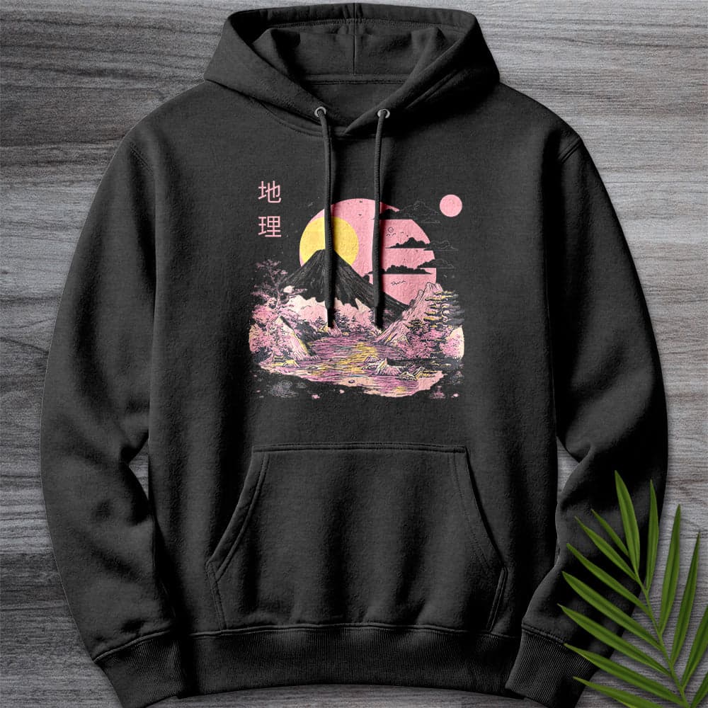 Hoodie XS / Charcoal Heather 1980's Geography Aesthetic Graphic Premium Hoodie
