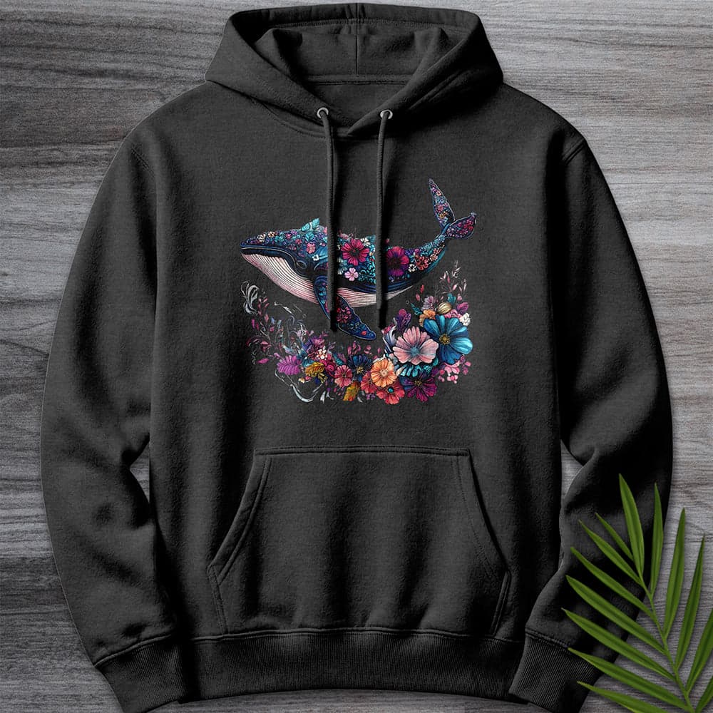 Hoodie XS / Charcoal Heather Blossom Marine Whale Premium Hoodie