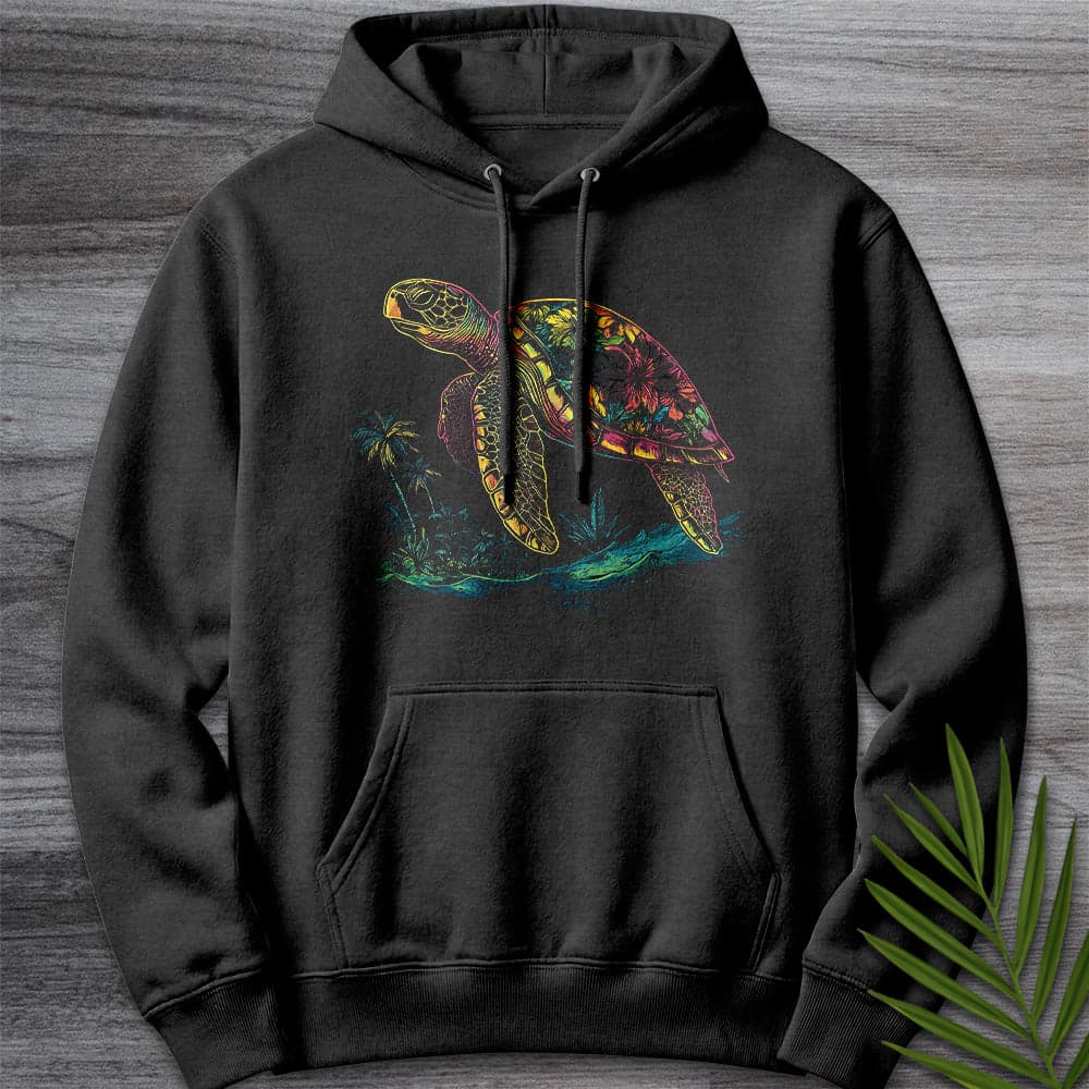 Hoodie XS / Charcoal Heather Colorful Island Turtle Premium Hoodie