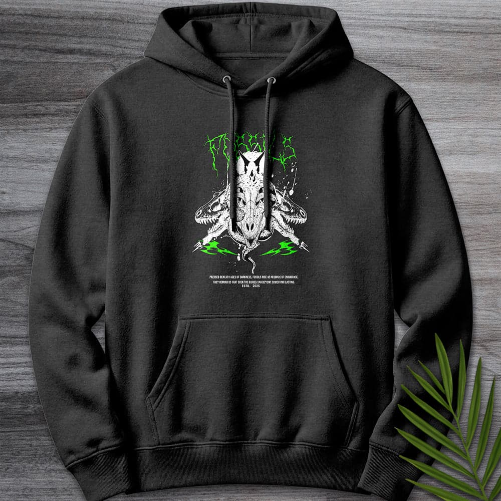 Hoodie XS / Charcoal Heather Deep Metal Fossils Premium Hoodie