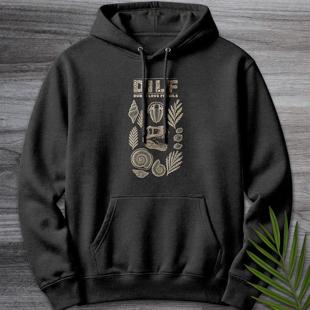 Hoodie XS / Charcoal Heather Dude I Love Fossils Premium Hoodie