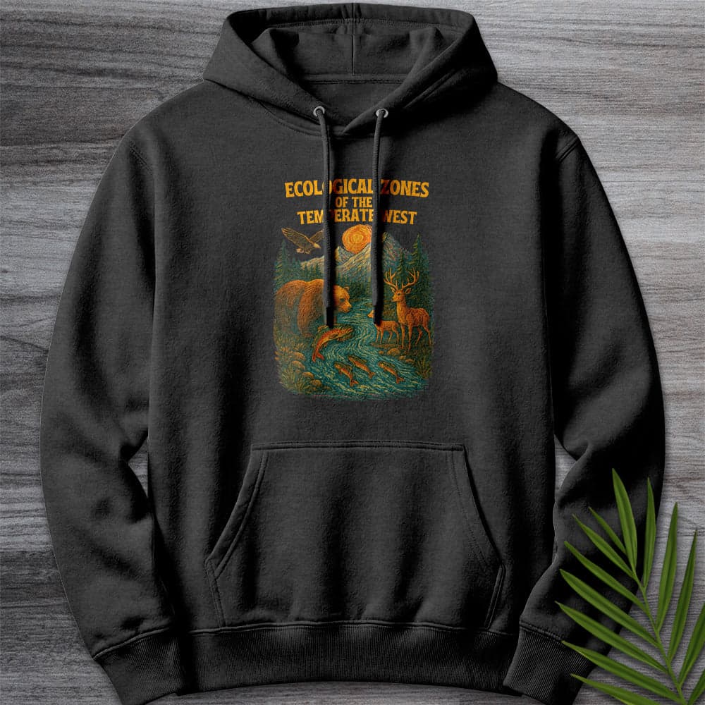 Hoodie XS / Charcoal Heather Ecological Zones of The West Premium Hoodie