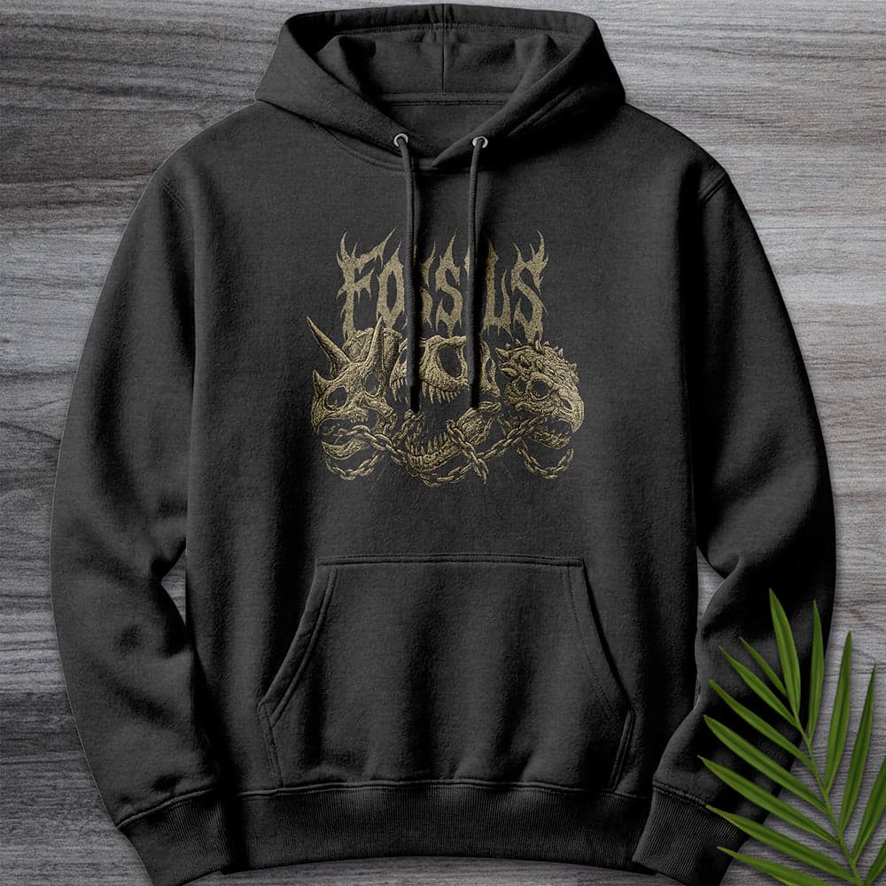 Hoodie XS / Charcoal Heather Fossils Metal & Chains Premium Hoodie