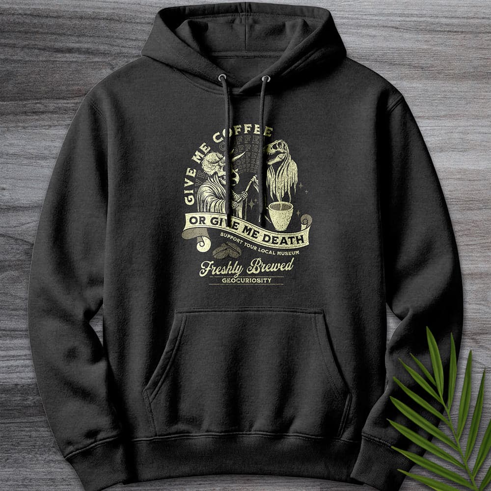 Hoodie XS / Charcoal Heather Give Me Coffee or Death Premium Hoodie