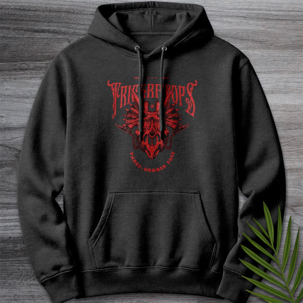 Hoodie XS / Charcoal Heather Gothic Three-Horned Face Premium Hoodie