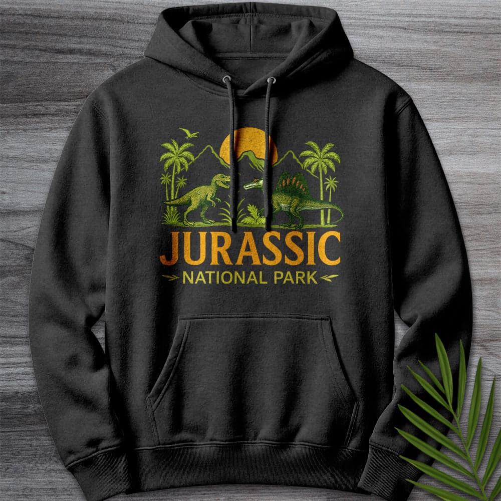 Hoodie XS / Charcoal Heather Jurassic National Park Premium Hoodie