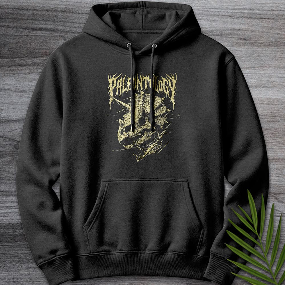 Hoodie XS / Charcoal Heather Metal Triceratops Skull & Chains Premium Hoodie