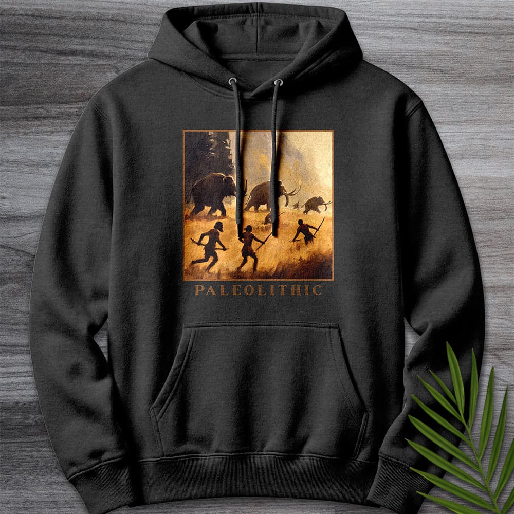 Hoodie XS / Charcoal Heather Paleolithic Mammoth Hunters Premium Hoodie